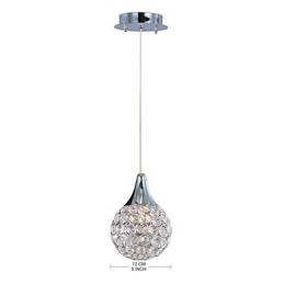 Suspension G9 en cristal moderne et contemporain en métal
