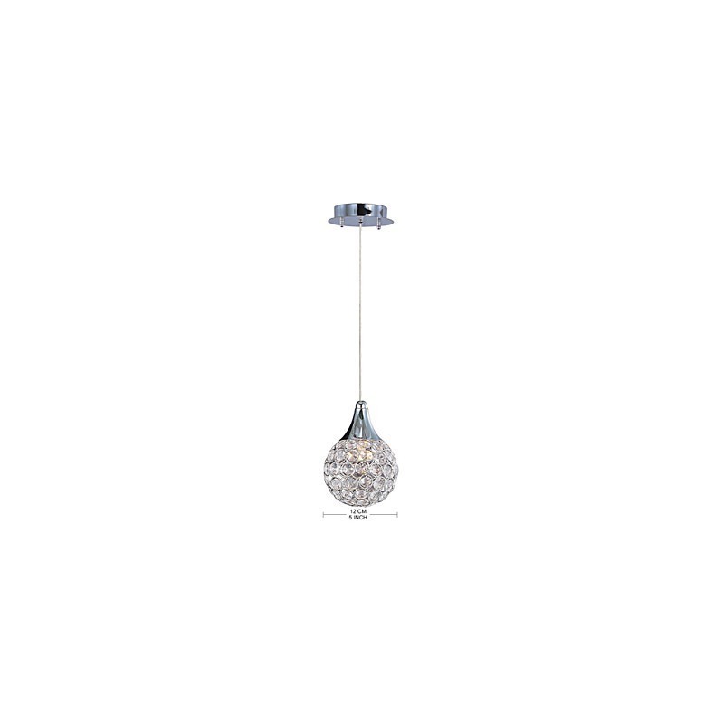 Suspension G9 en cristal moderne et contemporain en métal