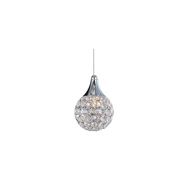 Suspension G9 en cristal moderne et contemporain en métal