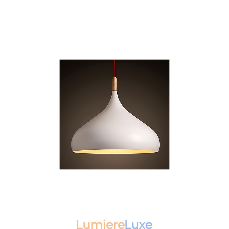 Lustre suspendu en métal chromé de style mini contemporain moderne
