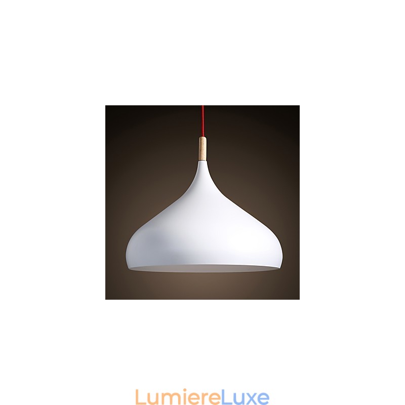 Lustre suspendu en métal chromé de style mini contemporain moderne