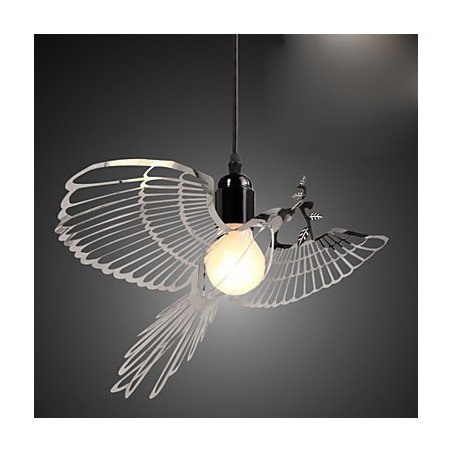 Lampe suspendue en forme d'oiseau en acier inoxydable, design créatif et moderne Lampe suspendue en forme d'oiseau en acier inoxydable, design créatif et moderne