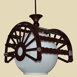 Lustre en bois classique au style rétro et moderne