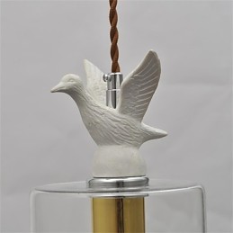 Lustre en verre créatif en forme d'oiseau avec abat-jour en verre