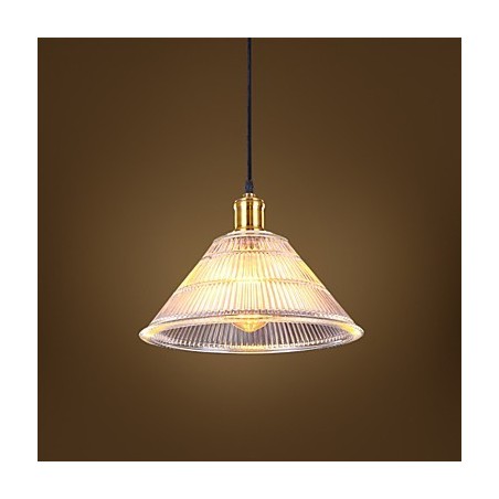 Lampe à suspension rétro en verre industriel rural américain contracté Lampe à suspension rétro en verre industriel rural américain contracté