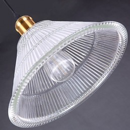 Lampe à suspension rétro en verre industriel rural américain contracté