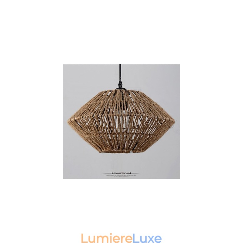 Suspension vintage en corde avec une lumière