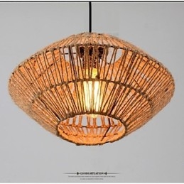 Suspension vintage en corde avec une lumière