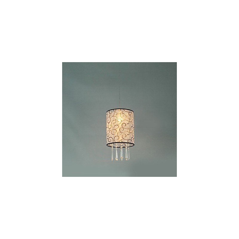 Suspension moderne contemporaine en cristal électroplaqué de style mini tambour
