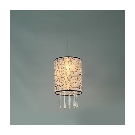 Suspension moderne contemporaine en cristal électroplaqué de style mini tambour Suspension moderne contemporaine en cristal électroplaqué de style mini tambour