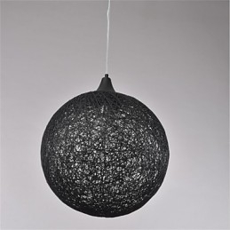 Lustre en rotin et papier créatif de type boule de style country américain