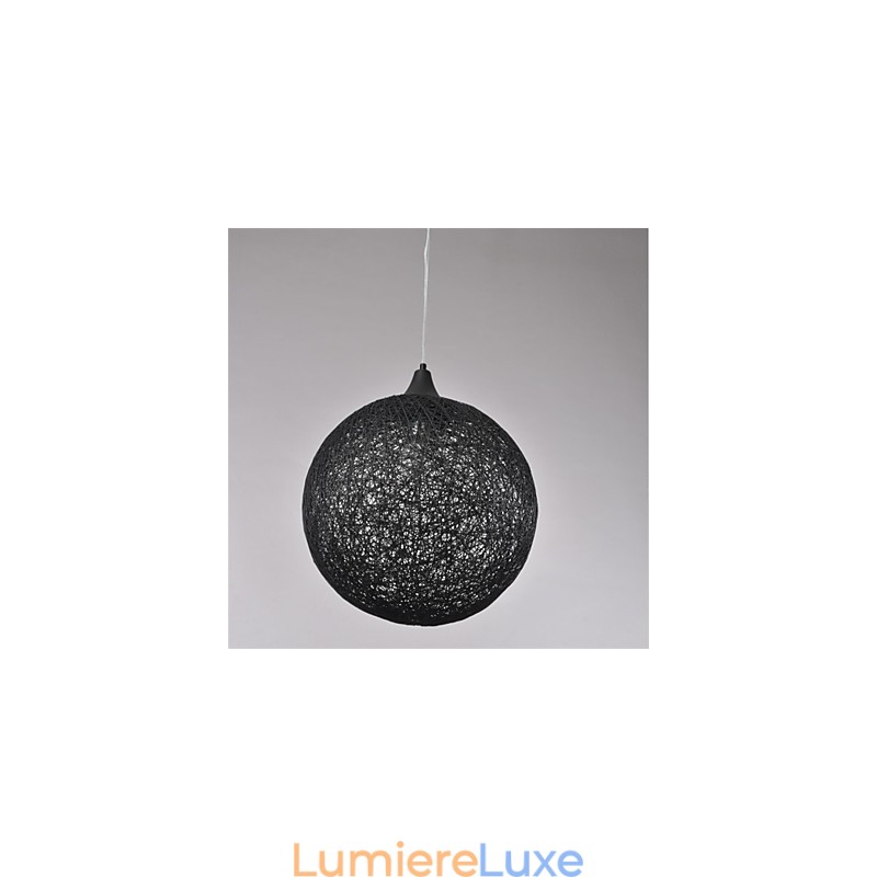 Lustre en rotin et papier créatif de type boule de style country américain