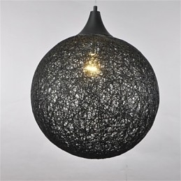 Lustre en rotin et papier créatif de type boule de style country américain
