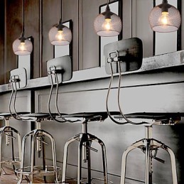 Suspensions Mini Style Rustique Lodge Rétro Country Garage Métal
