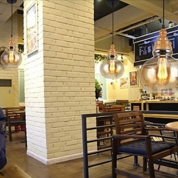 Lampe en cristal à grain de bois créative d'Amérique du Nord, restaurant les anciennes manières de la lampe