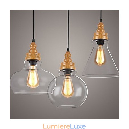 Lampe en cristal à grain de bois créative d'Amérique du Nord, restaurant les anciennes manières de la lampe Lampe en cristal à grain de bois créative d'Amérique du Nord, restaurant les anciennes manières de la lampe