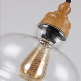 Lampe en cristal à grain de bois créative d'Amérique du Nord, restaurant les anciennes manières de la lampe