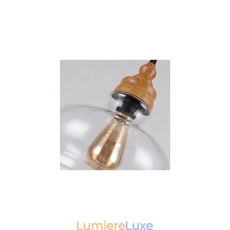 Lampe en cristal à grain de bois créative d'Amérique du Nord, restaurant les anciennes manières de la lampe