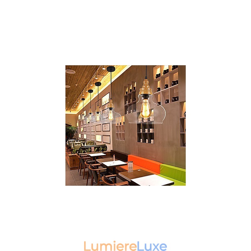 Lampe en cristal à grain de bois créative d'Amérique du Nord, restaurant les anciennes manières de la lampe
