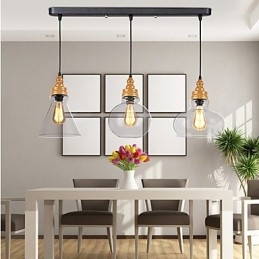 Lampe en cristal à grain de bois créative d'Amérique du Nord, restaurant les anciennes manières de la lampe