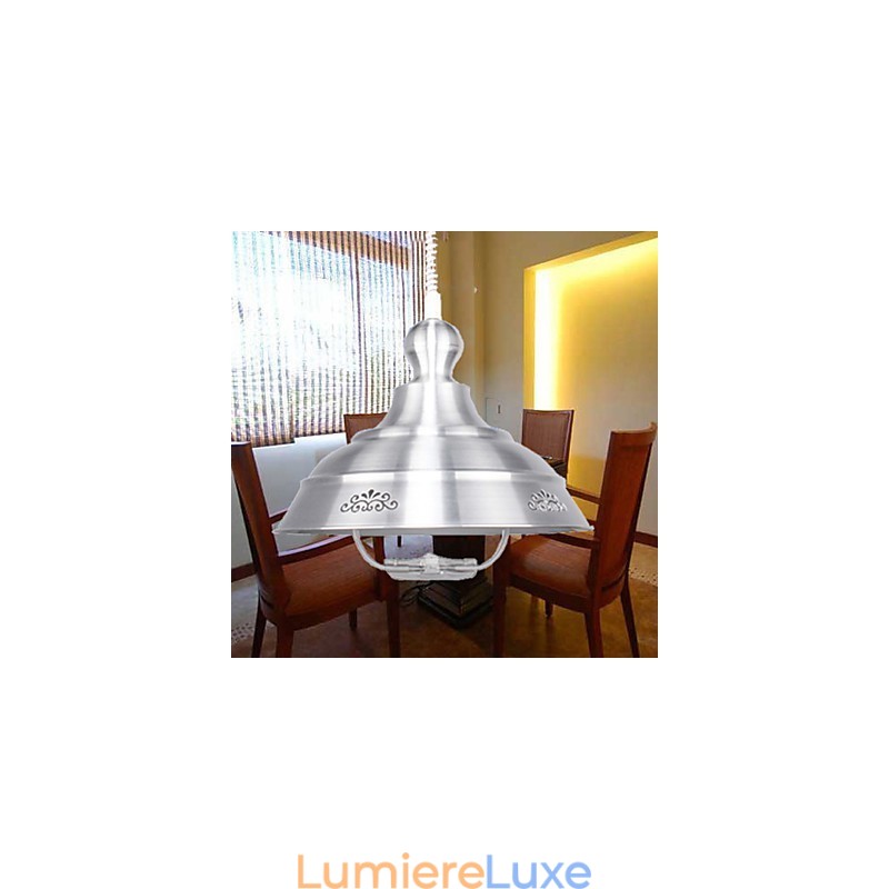 Lustre nordique en vitrail de petite taille, restauré selon des méthodes anciennes