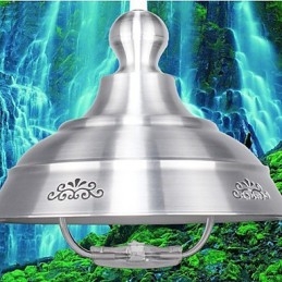 Lustre nordique en vitrail de petite taille, restauré selon des méthodes anciennes