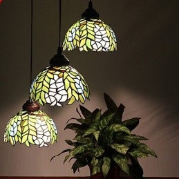 Lustre en vitrail des arts créatifs ruraux européens, restauration des anciennes manières de la lampe