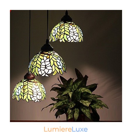 Lustre en vitrail des arts créatifs ruraux européens, restauration des anciennes manières de la lampe Lustre en vitrail des arts créatifs ruraux européens, restauration des anciennes manières de la lampe