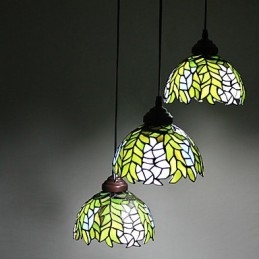 Lustre en vitrail des arts créatifs ruraux européens, restauration des anciennes manières de la lampe