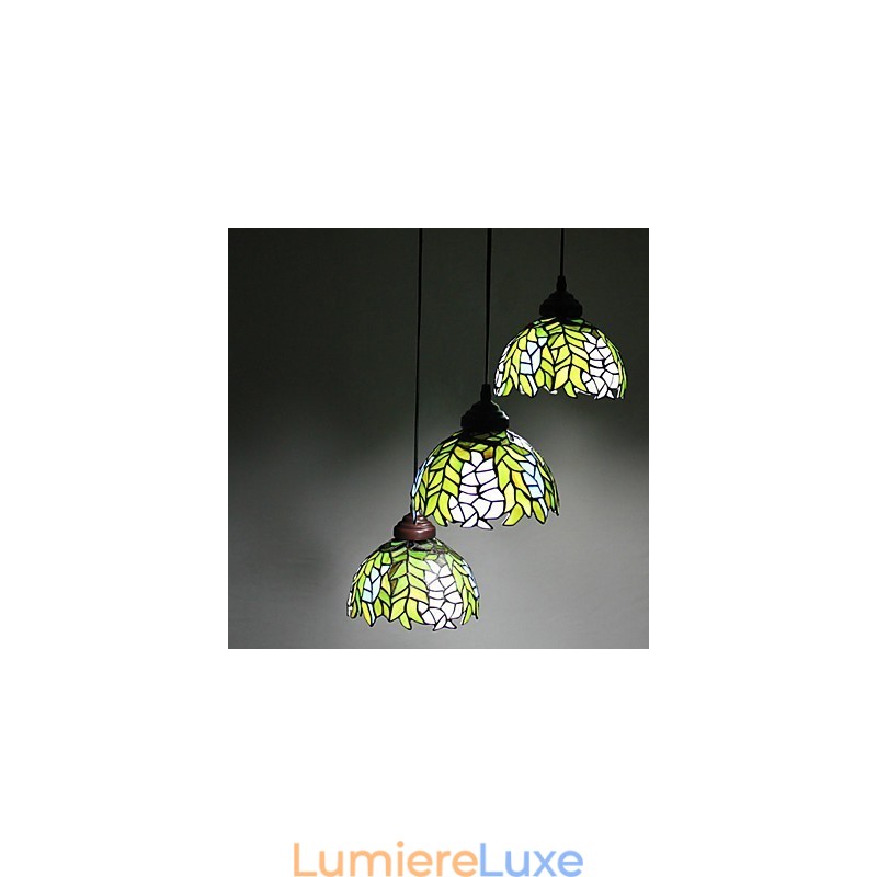 Lustre en vitrail des arts créatifs ruraux européens, restauration des anciennes manières de la lampe