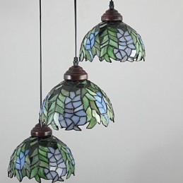 Lustre en vitrail des arts créatifs ruraux européens, restauration des anciennes manières de la lampe