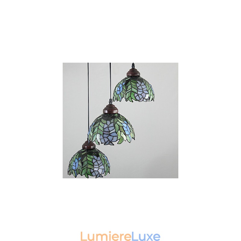 Lustre en vitrail des arts créatifs ruraux européens, restauration des anciennes manières de la lampe