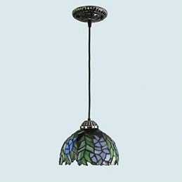 Lustre en vitrail des arts créatifs ruraux européens, restauration des anciennes manières de la lampe
