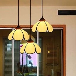 Lustre en vitrail des arts créatifs ruraux européens, restauration des anciennes manières de la lampe