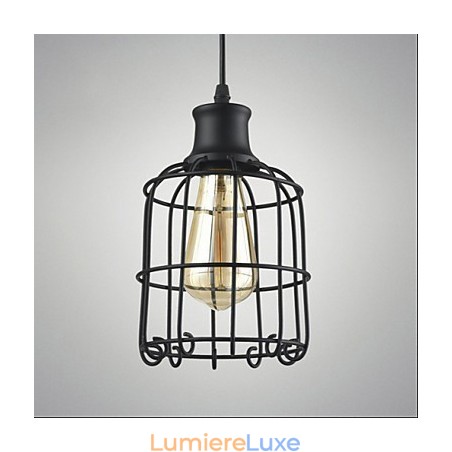 Lampe suspendue vintage Edison avec abat-jour cage Lampe suspendue vintage Edison avec abat-jour cage