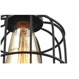 Lampe suspendue vintage Edison avec abat-jour cage