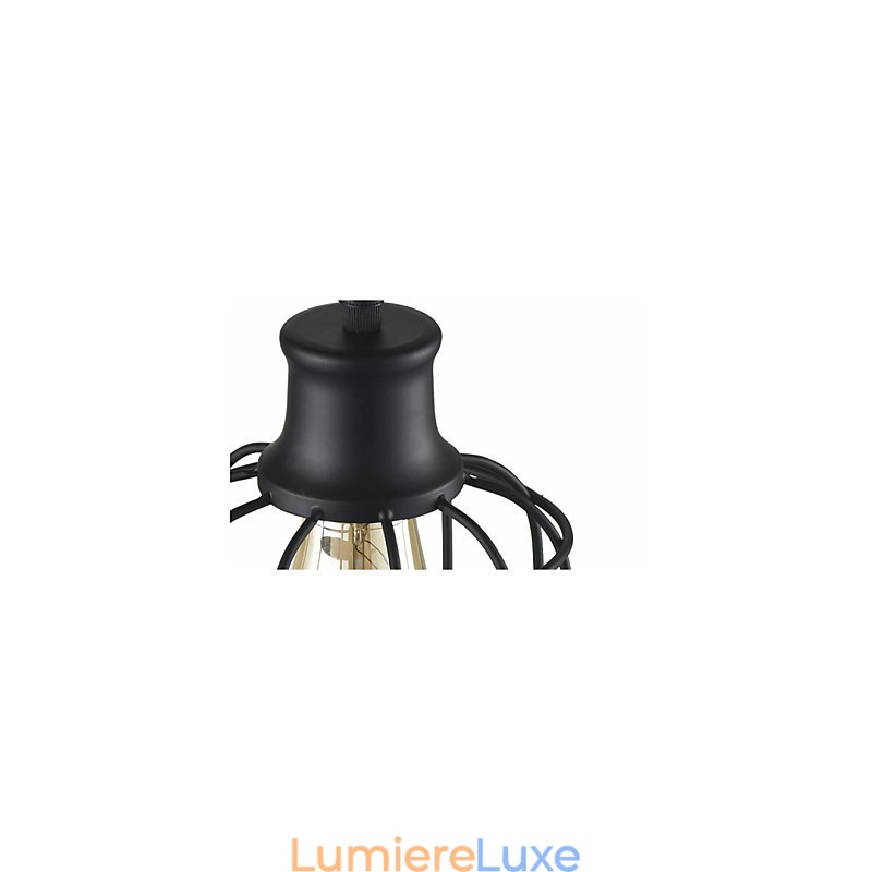 Lampe suspendue vintage Edison avec abat-jour cage