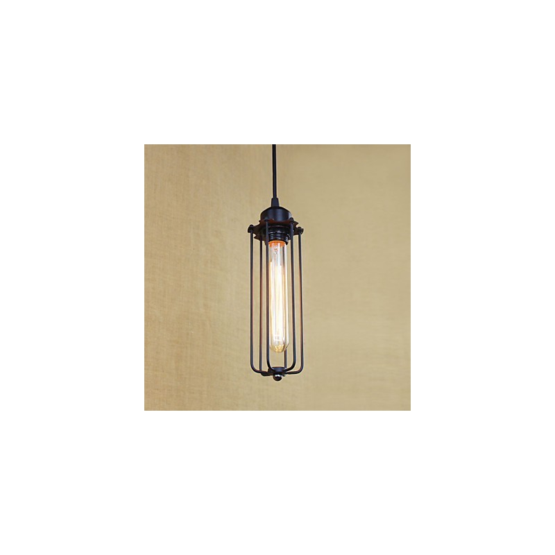 Lustre rustique en fer forgé, style flûte pastorale