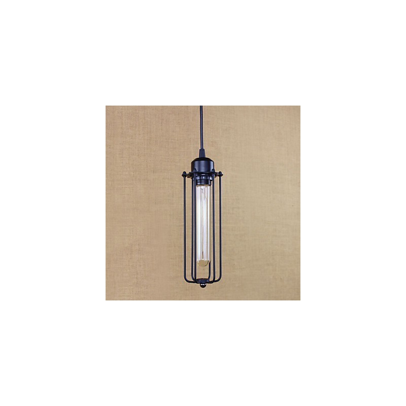 Lustre rustique en fer forgé, style flûte pastorale