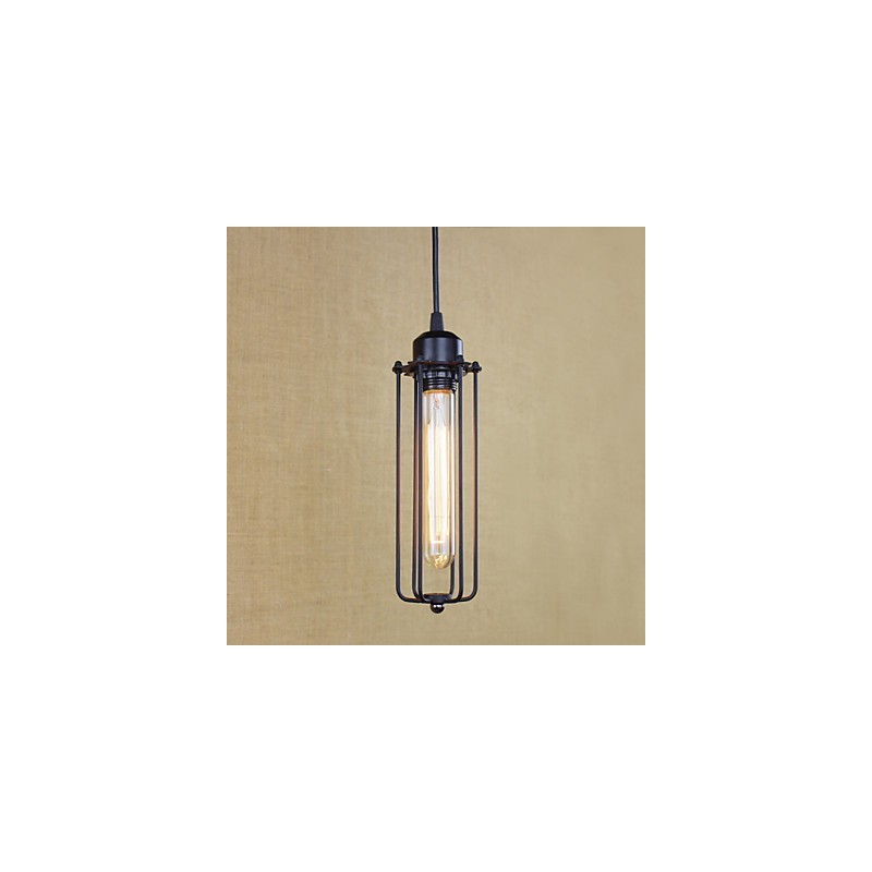 Lustre rustique en fer forgé, style flûte pastorale