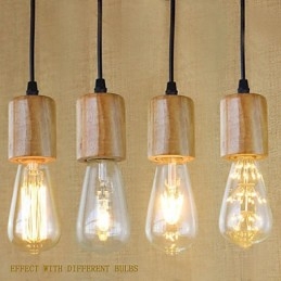 Suspensions Traditionnelles Classiques Vintage Rétro Campagne Garage Bois Bambou