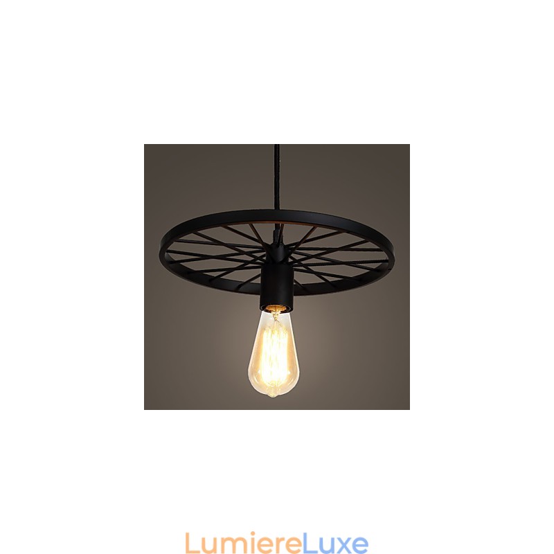 Lampes suspendues rétro Loft Lustre en fer forgé de style industriel de campagne américaine