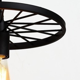 Lampes suspendues rétro Loft Lustre en fer forgé de style industriel de campagne américaine