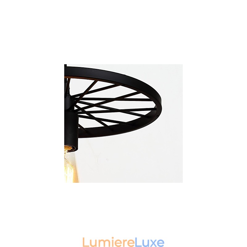 Lampes suspendues rétro Loft Lustre en fer forgé de style industriel de campagne américaine