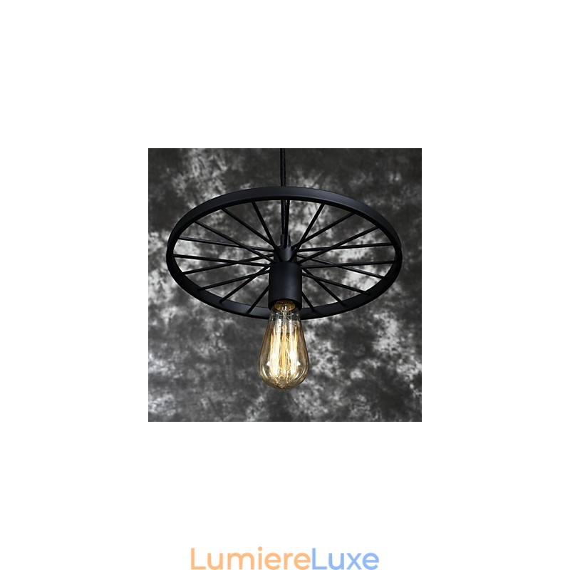 Lampes suspendues rétro Loft Lustre en fer forgé de style industriel de campagne américaine
