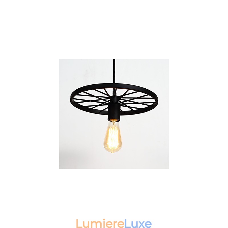 Lampes suspendues rétro Loft Lustre en fer forgé de style industriel de campagne américaine