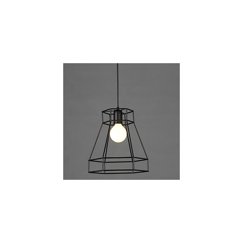 Lustre en fer forgé à lignes géométriques et diamants, luminaire suspendu moderne et contemporain