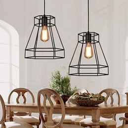 Lustre en fer forgé à lignes géométriques et diamants, luminaire suspendu moderne et contemporain