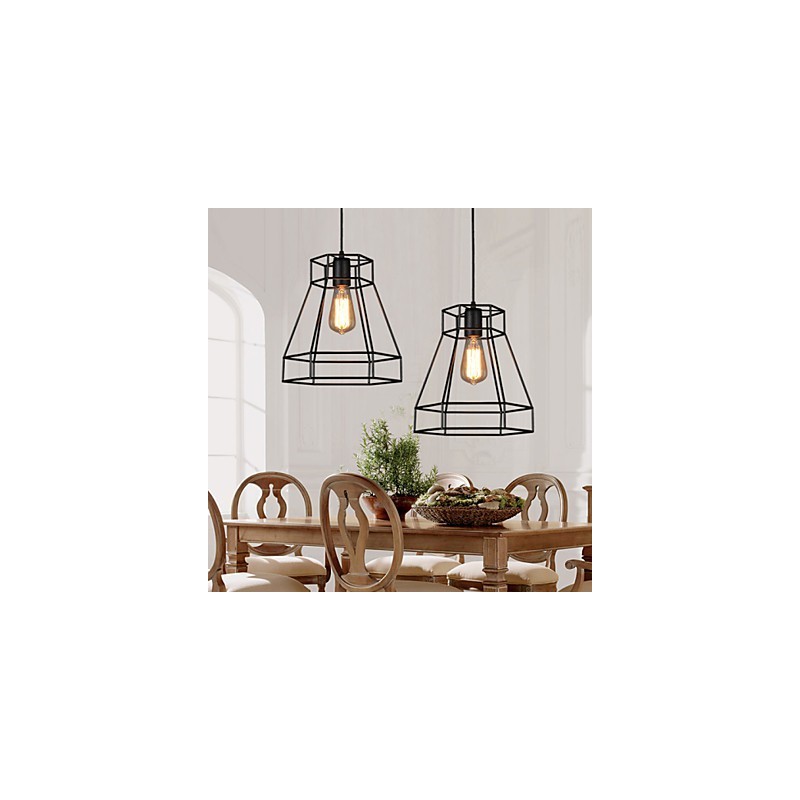 Lustre en fer forgé à lignes géométriques et diamants, luminaire suspendu moderne et contemporain