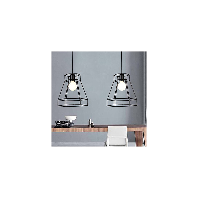 Lustre en fer forgé à lignes géométriques et diamants, luminaire suspendu moderne et contemporain